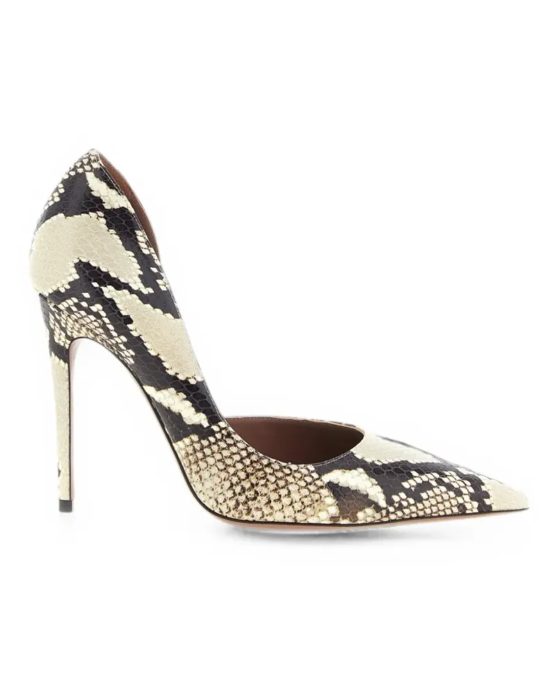 Paris Texas Vera python-effect pumps - Nude Nude