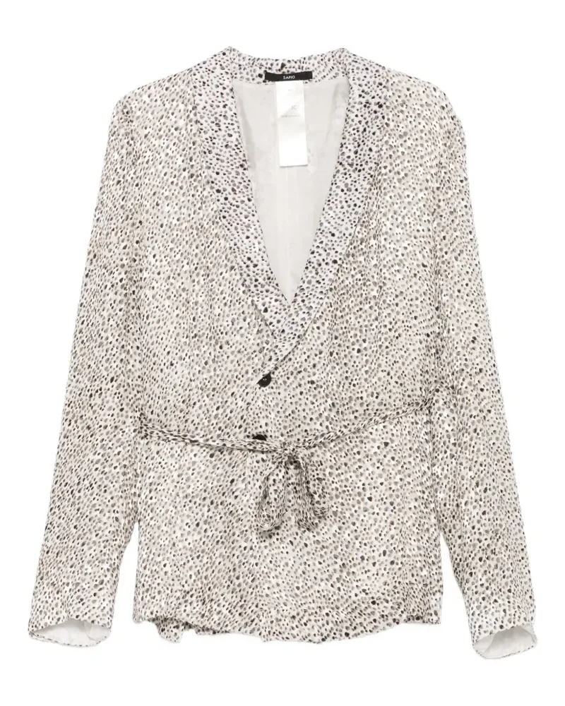 Sapio Jacke mit abstraktem Print - Nude Nude