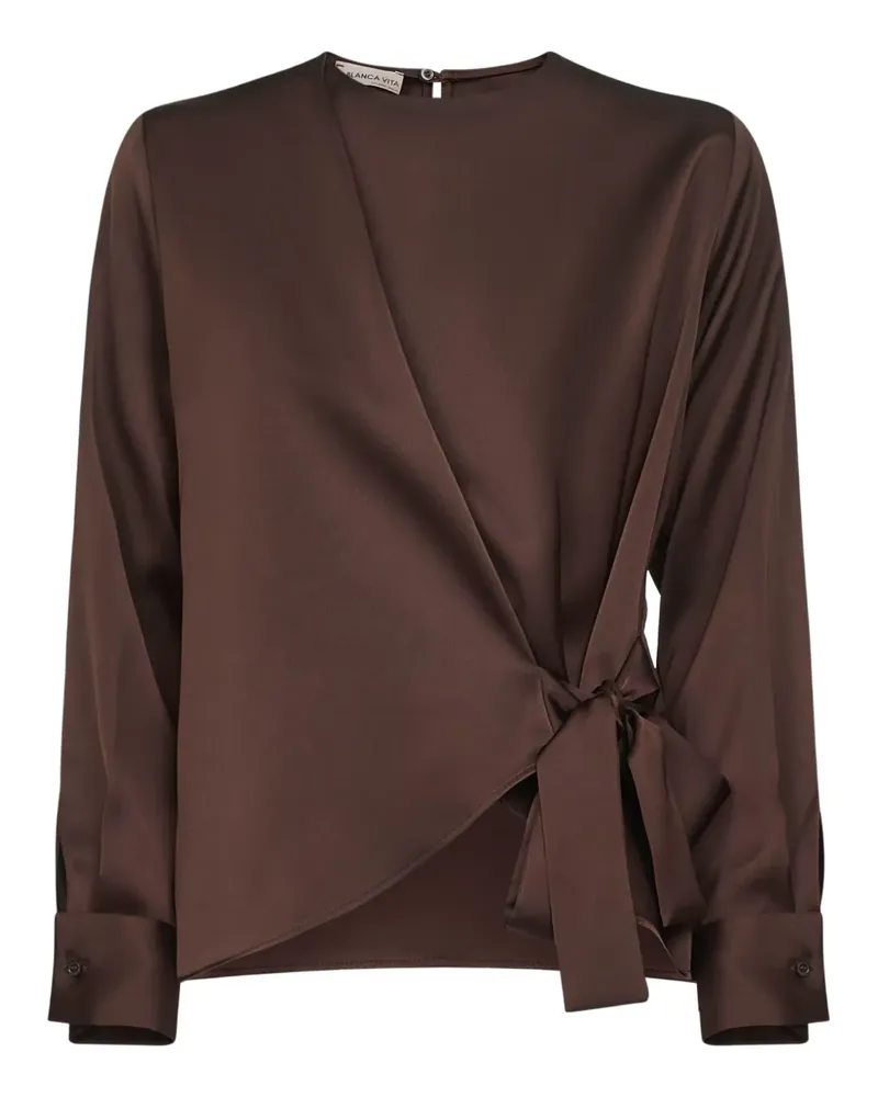 Blanca Asymmetrisches Wickeltop - Braun Braun