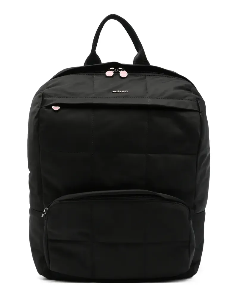 Kiton quilted backpack - Schwarz Schwarz