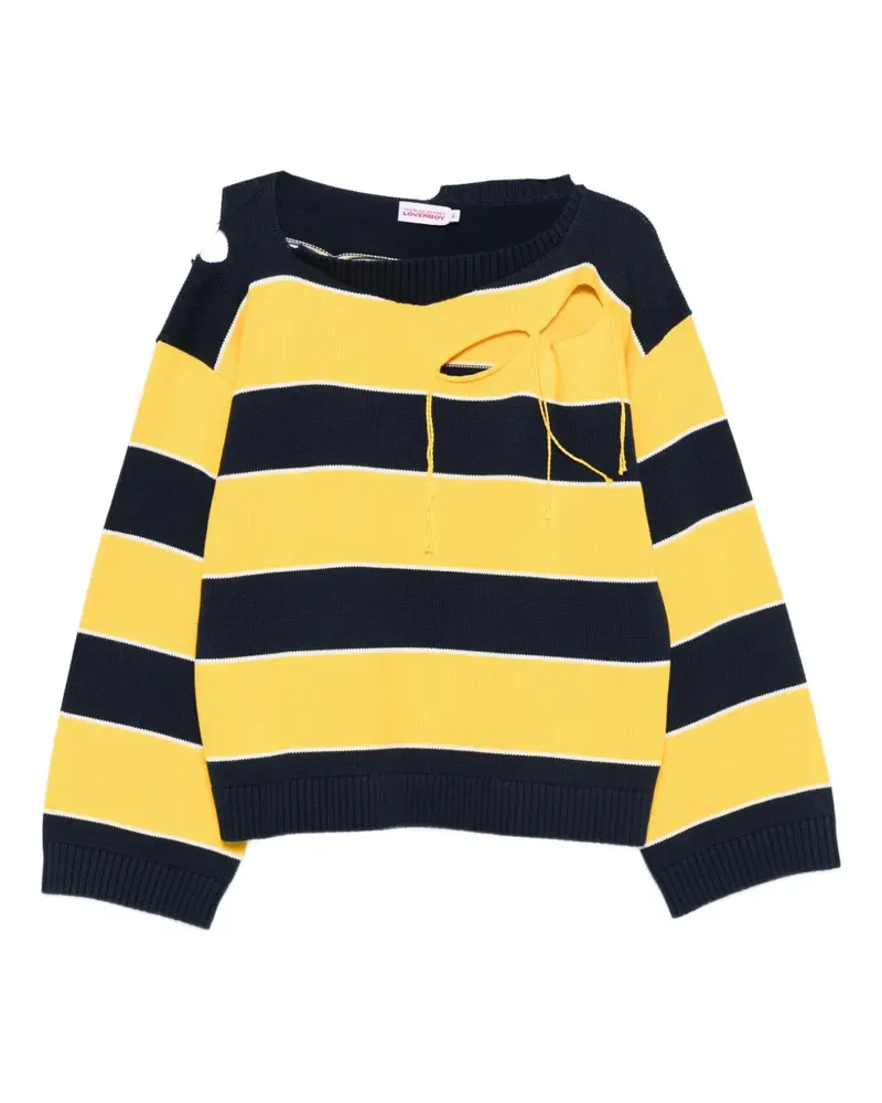 Charles Jeffrey Loverboy Gestreifter Pullover - Gelb Gelb