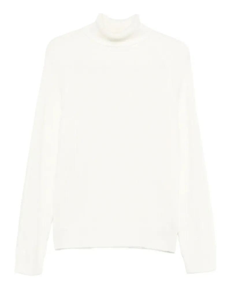 Zanone Gerippter Rollkragenpullover - Weiß Weiß