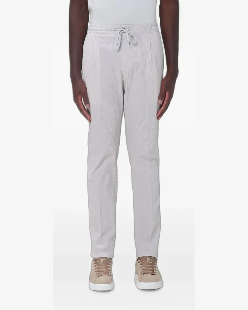 PT TORINO drawstring seersucker trousers - Nude Nude