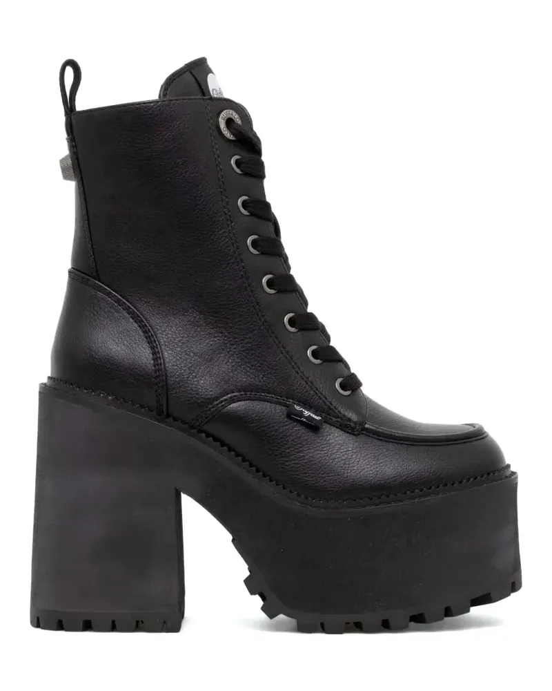 Buffalo Schnürstiefel mit Plateau - Schwarz Schwarz