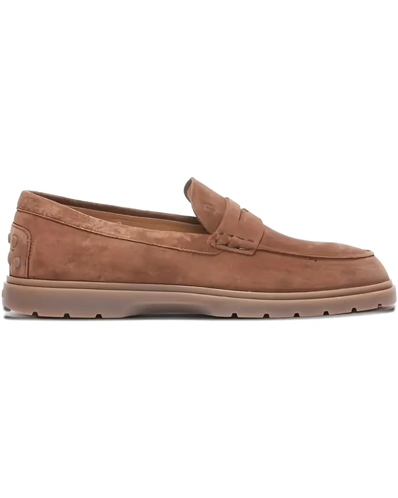 TOD'S Ibrido Loafer mit Ziernaht - Braun Braun