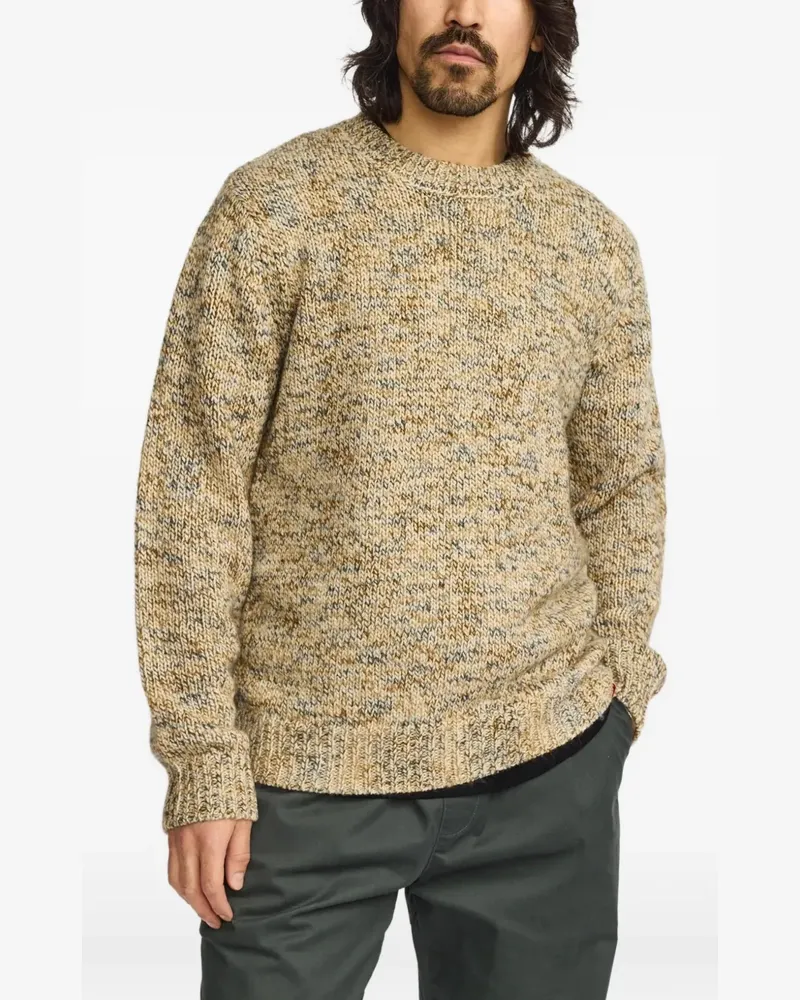 RVLT/revolution marl-knit crew-neck sweater - Nude Nude