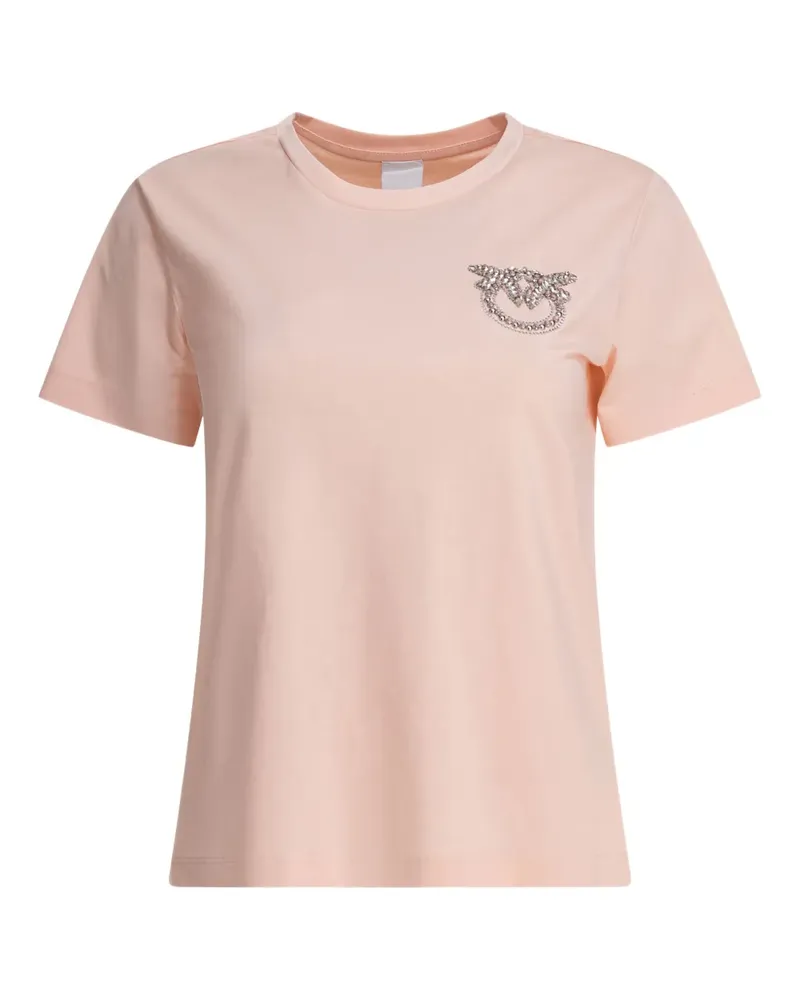 Pinko T-Shirt mit Logo-Verzierung - Rosa Rosa