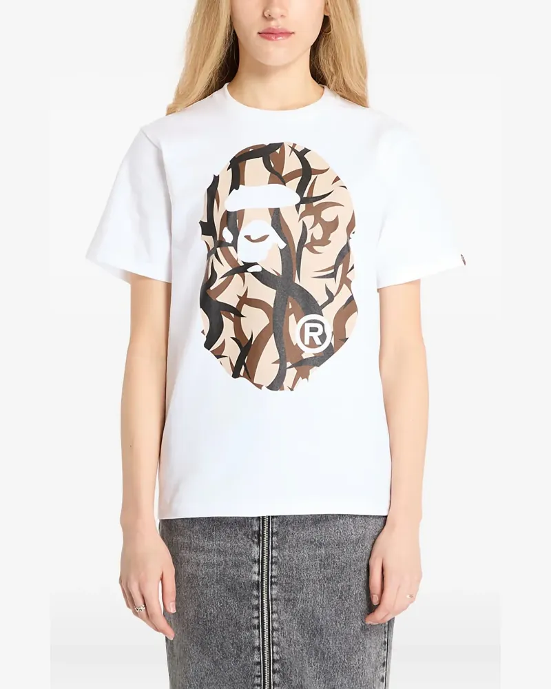 BAPE T-Shirt mit grafischem Print - Weiß Weiß