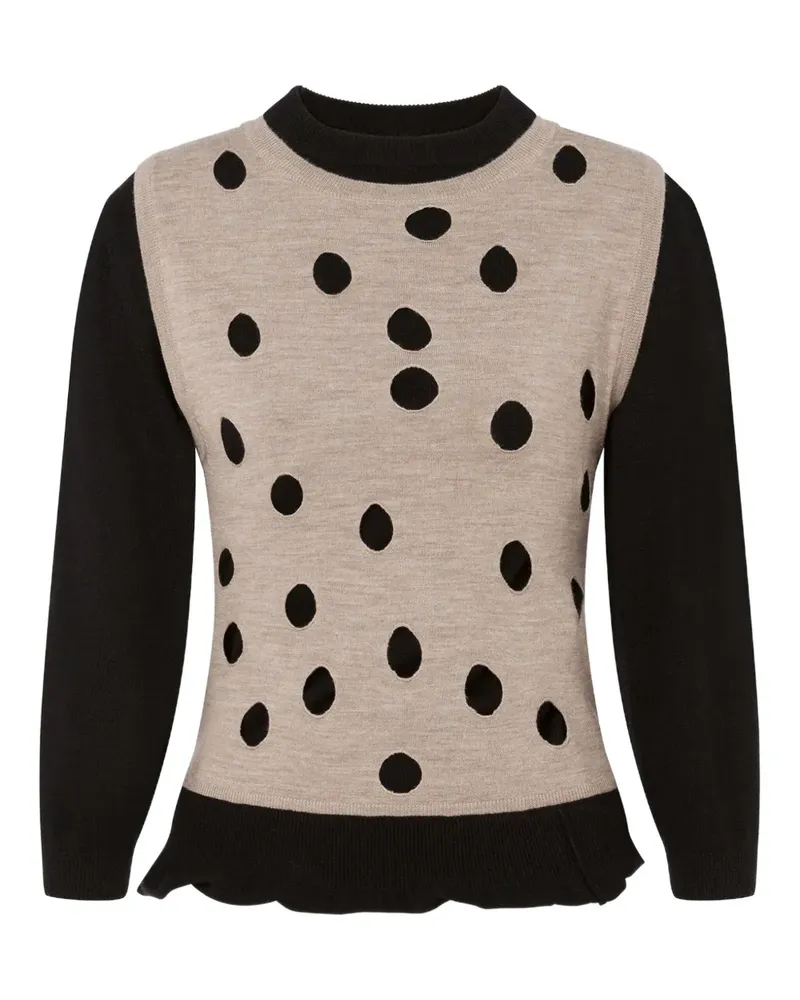 Moschino Pullover mit Polka Dots - Schwarz Schwarz