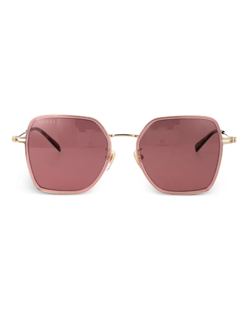 Gucci Sonnenbrille mit GG - Rosa Rosa