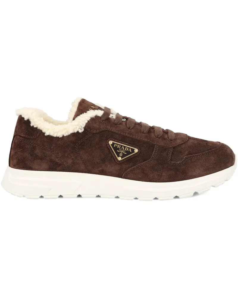 Prada Sneakers mit Triangel-Logo - Braun Braun