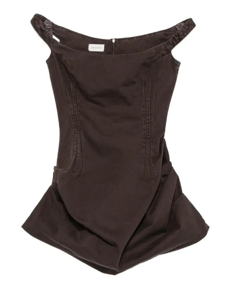 Magda Butrym off-shoulder mini dress - Braun Braun