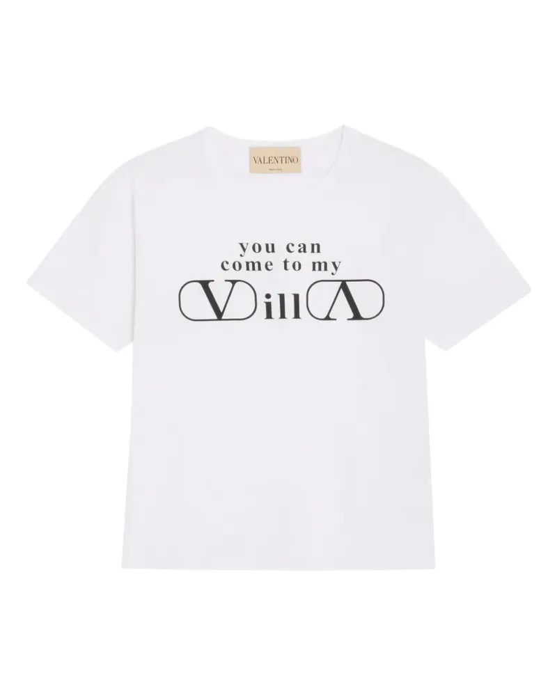 Valentino Garavani T-Shirt mit VLogo Slogan-Print - Weiß Weiß