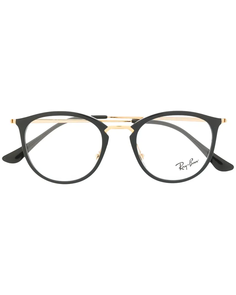 Ray Ban Runde Brille - Schwarz Schwarz