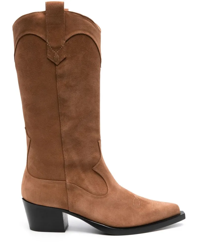 Scarosso Dolly Stiefel aus Wildleder - Braun Braun