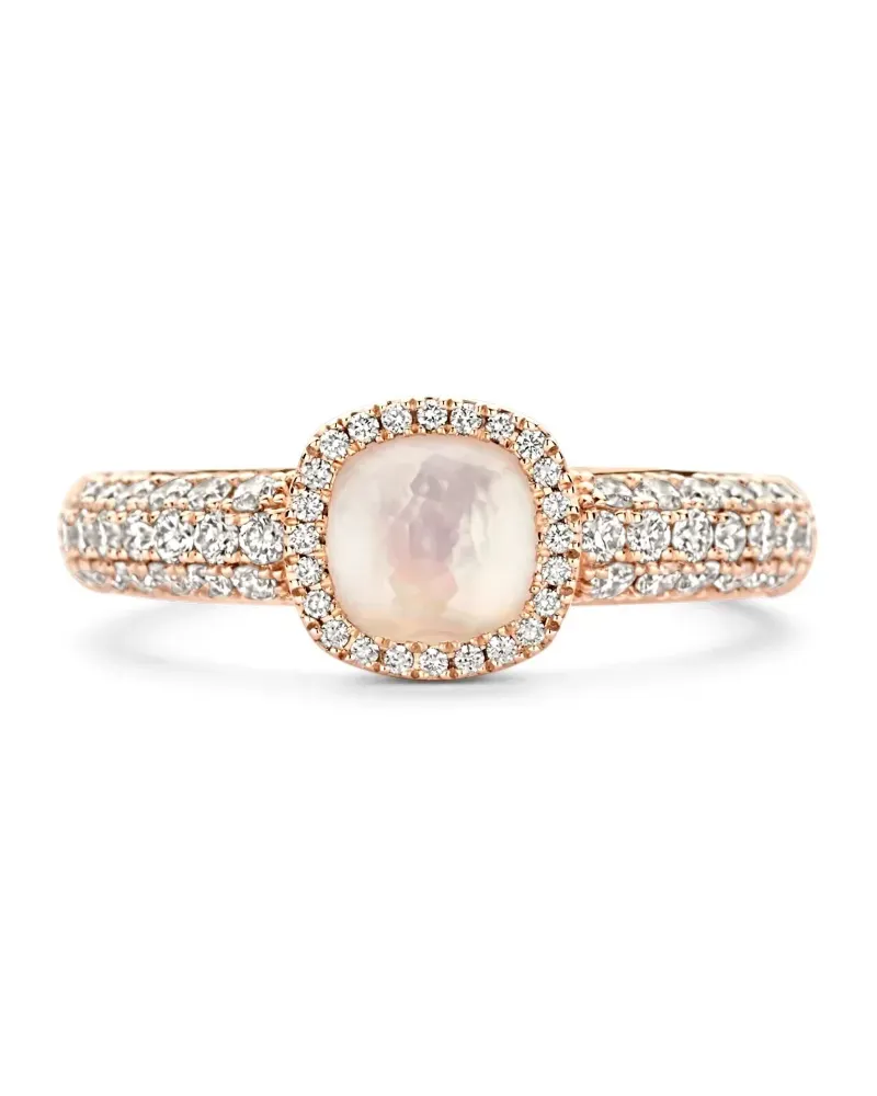 TIRISI 18kt Milano Sweeties Rotgoldring mit Diamanten - Rosa Rosa