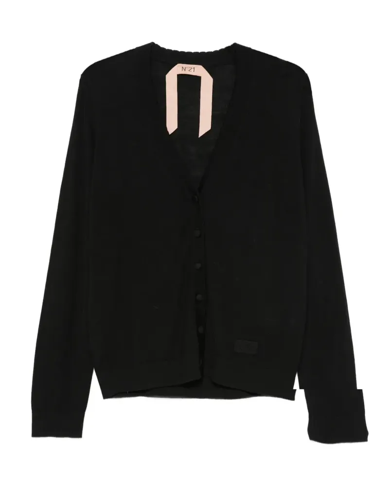 N° 21 V-neck cardigan - Schwarz Schwarz