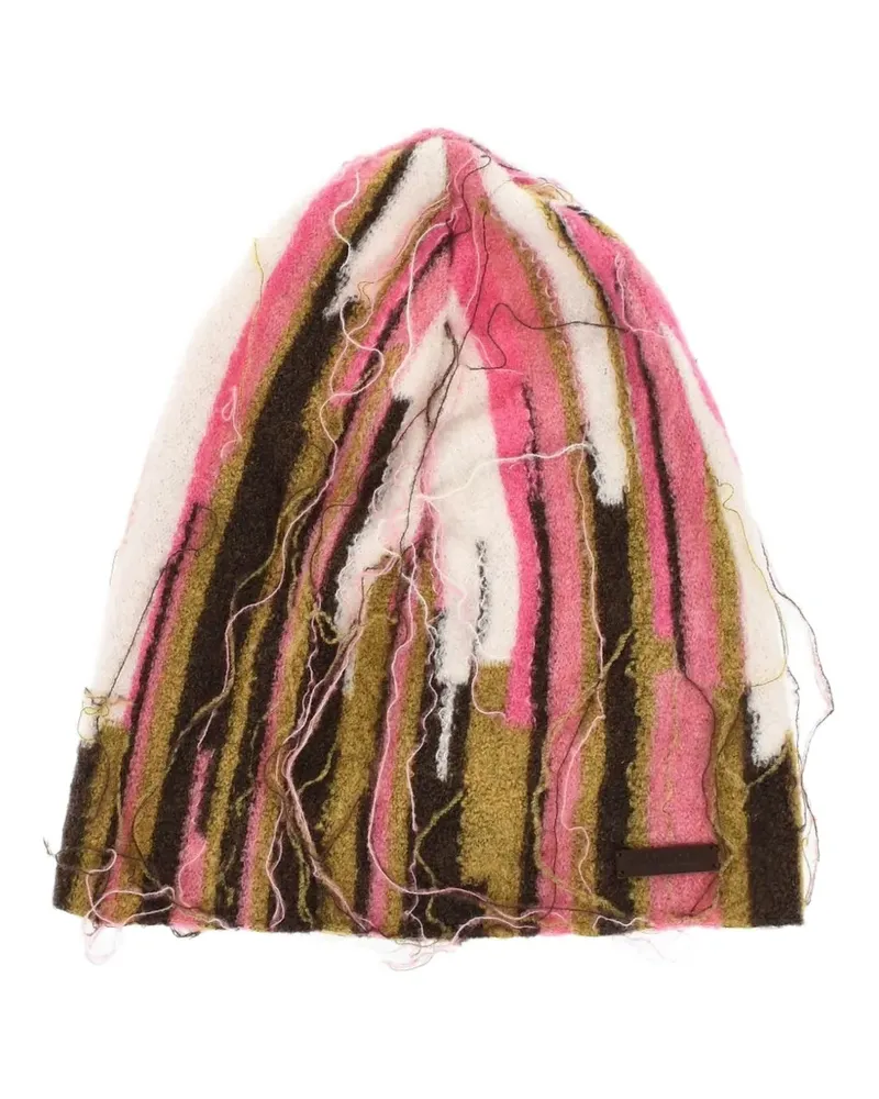 Dsquared2 Beanie im Distressed-Look - Rosa Rosa