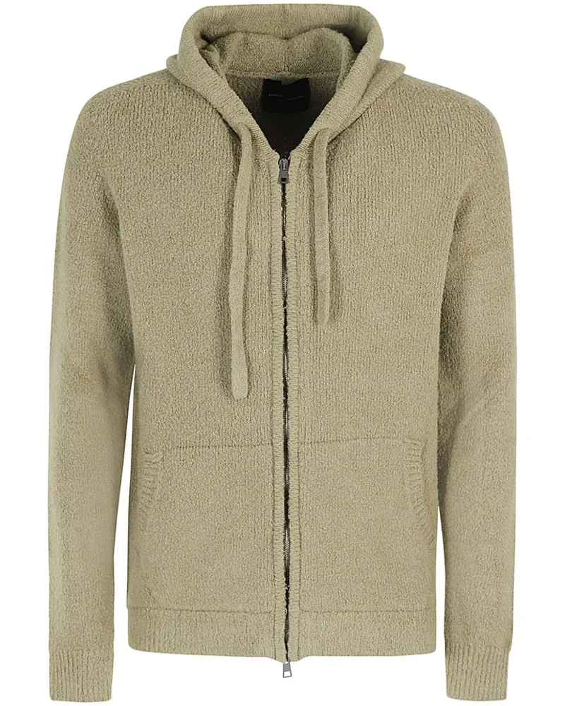 Roberto Collina Frottee-Hoodie Grün