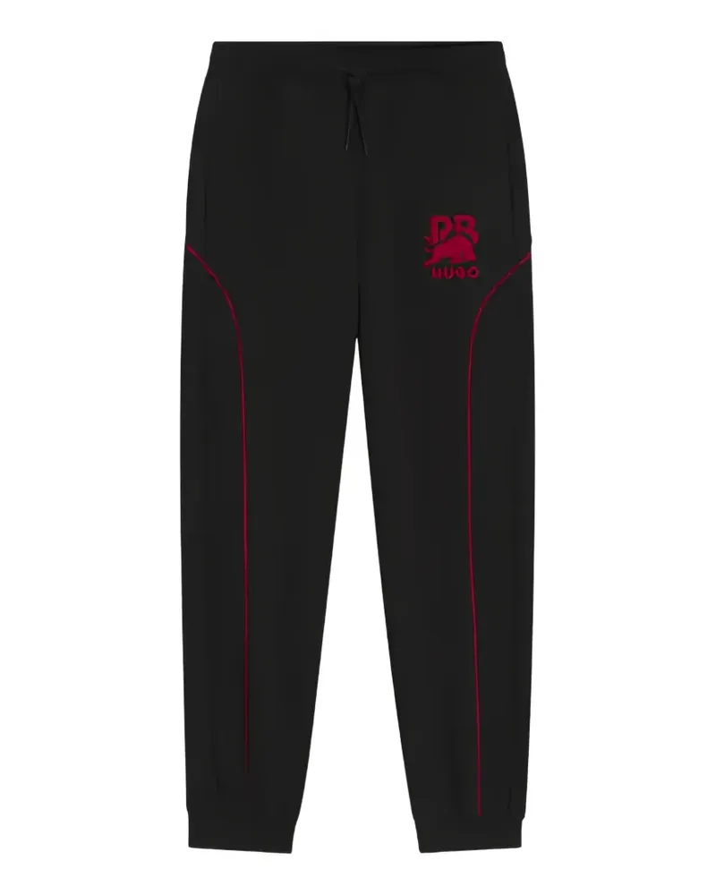 HUGO BOSS x RB logo-embroidered track pants - Schwarz Schwarz