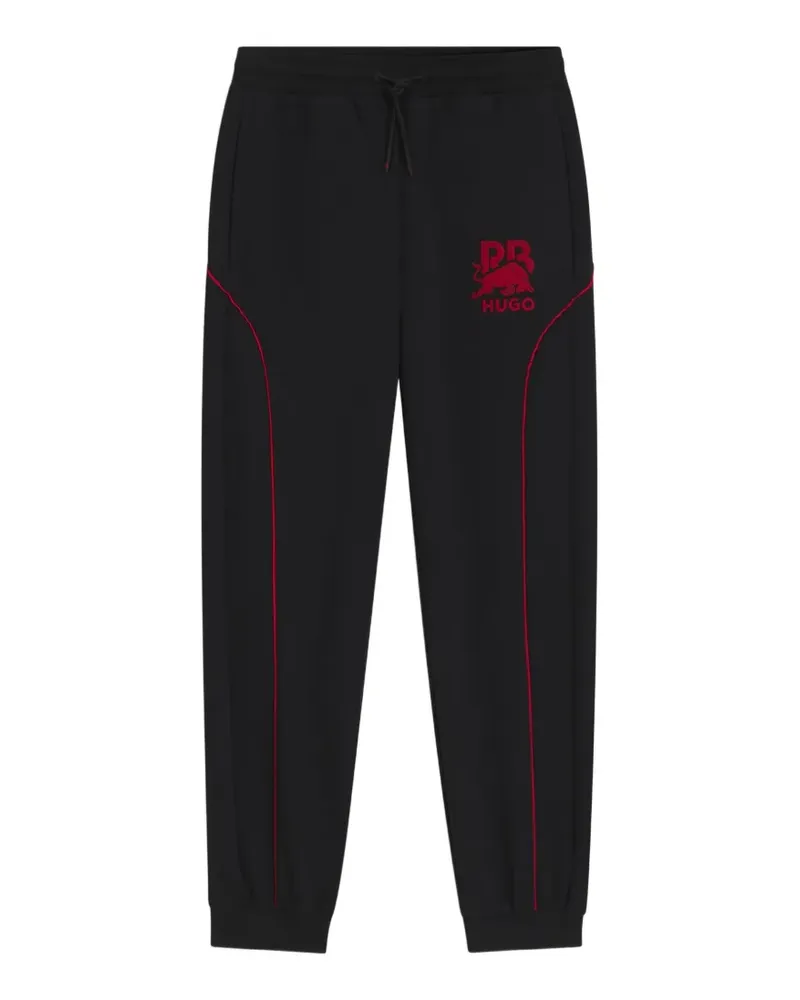 HUGO BOSS x RB logo-embroidered track pants - Schwarz Schwarz