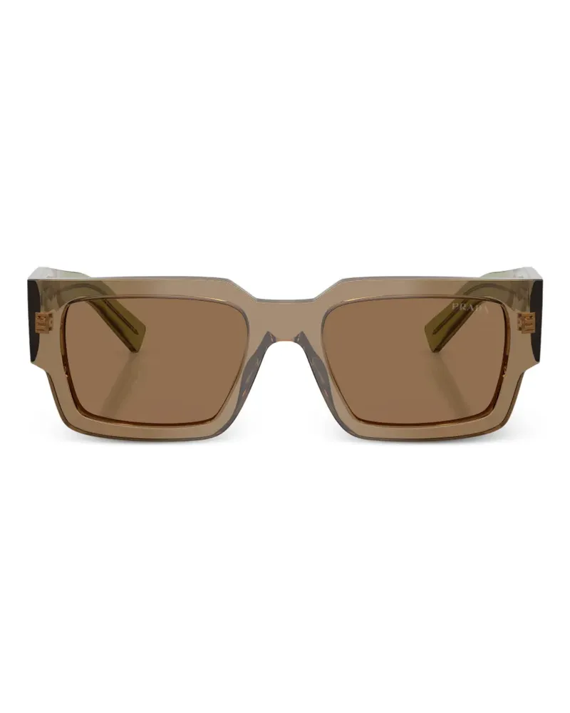 Prada Symbole geometric-frame sunglasses - Braun Braun