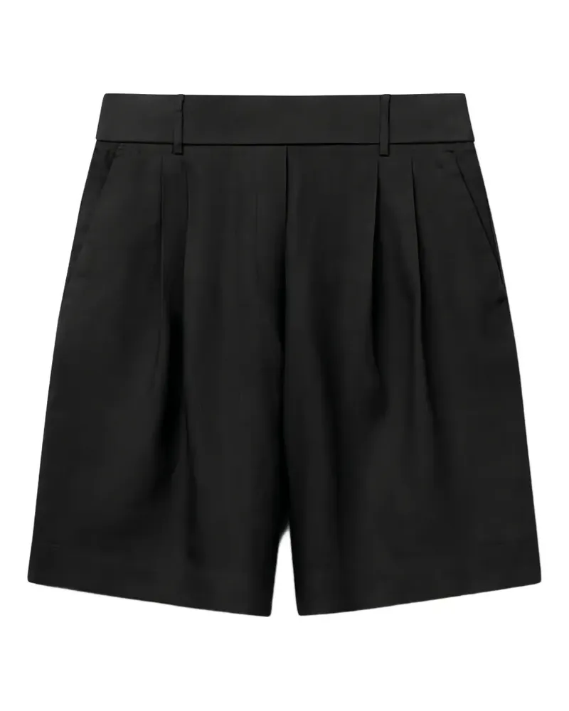 Benetton linen tailored shorts - Schwarz Schwarz