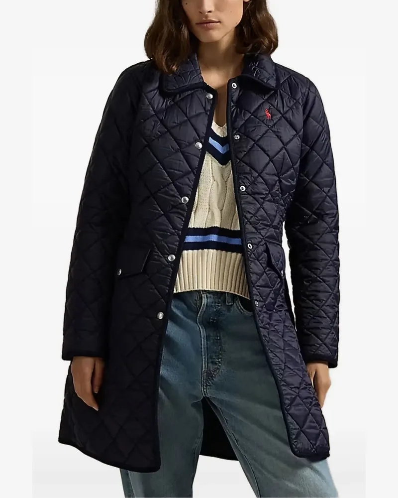 Ralph Lauren Mantel mit Rautensteppung - Blau Blau