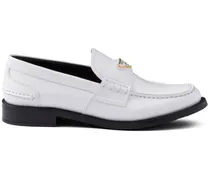 Loafer aus gebürstetem Leder - Weiß