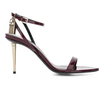 padlock-detail ankle-strap sandals - Rot