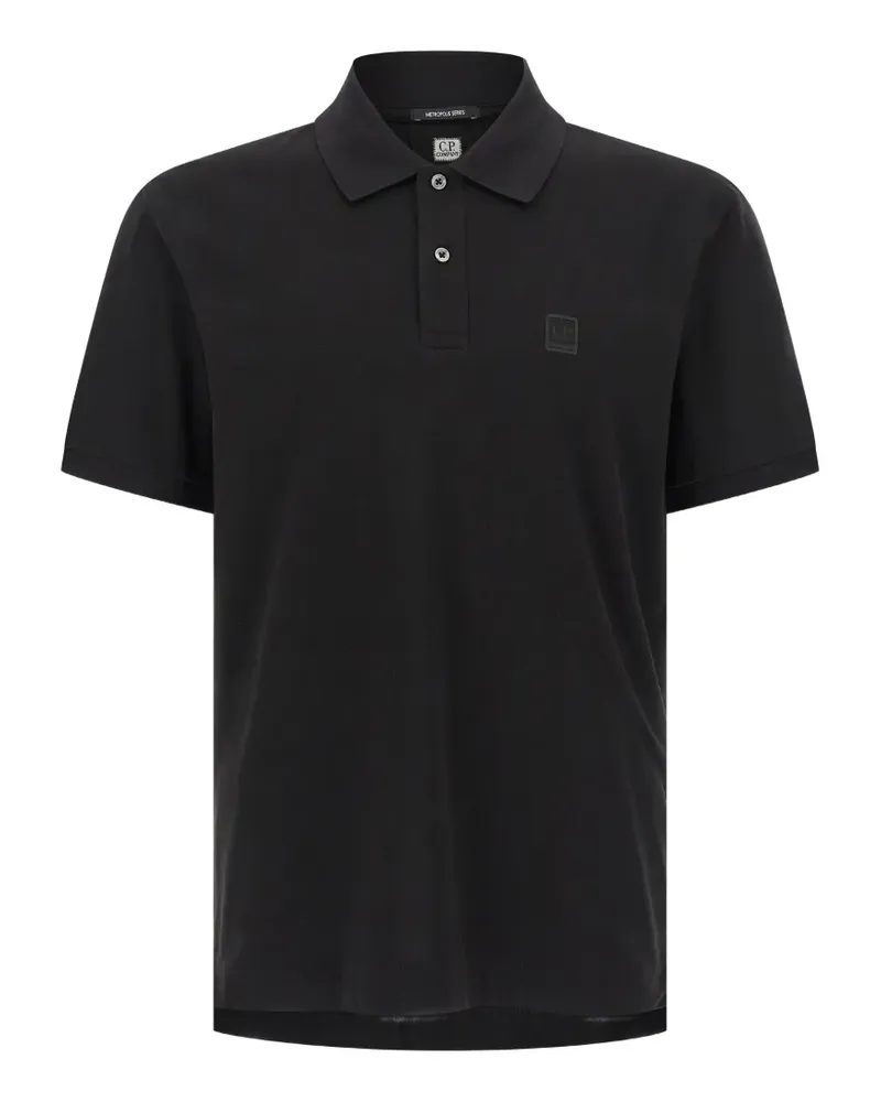 C.P. Company stretch logo polo shirt - Schwarz Schwarz