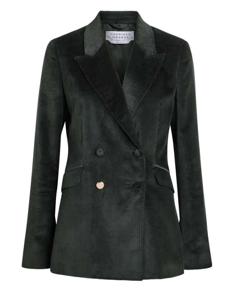 Gabriela Hearst double-breasted corduroy jacket - Grün Grün