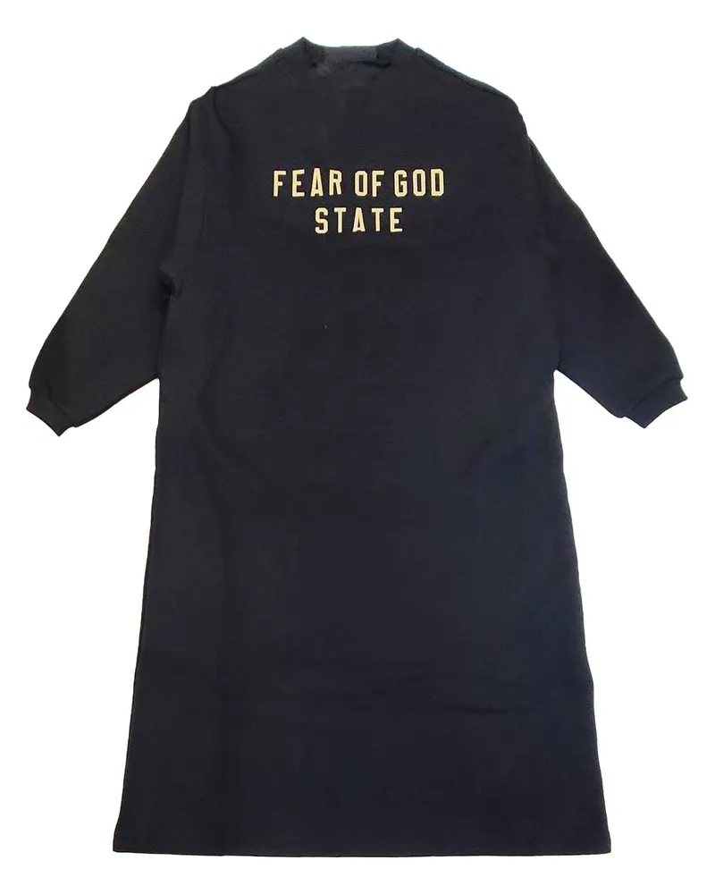 Fear of God Kleid mit Logo-Print - Schwarz Schwarz