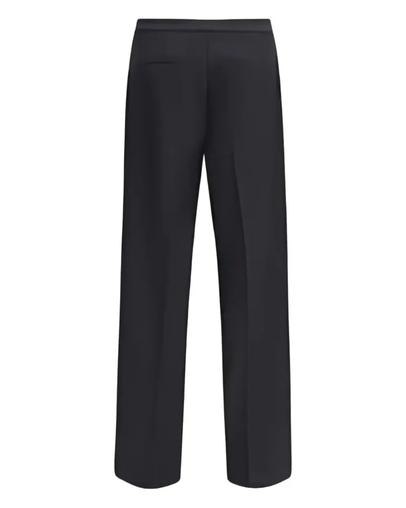 CRUNA Wide-Leg-Hose mit Bundfalten - Schwarz Schwarz