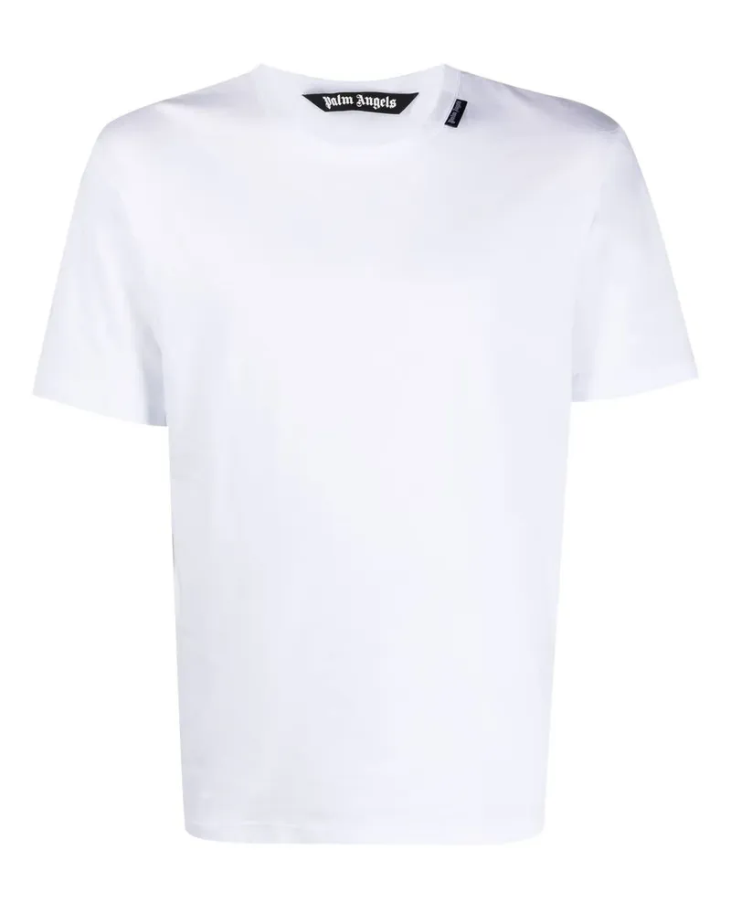 Palm Angels T-Shirt mit Logo-Applikation - Weiß Weiß