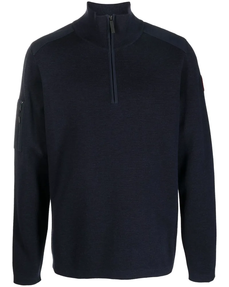 Canada Goose Stormont Sweatshirt mit kurzem Reißverschluss - Blau Blau