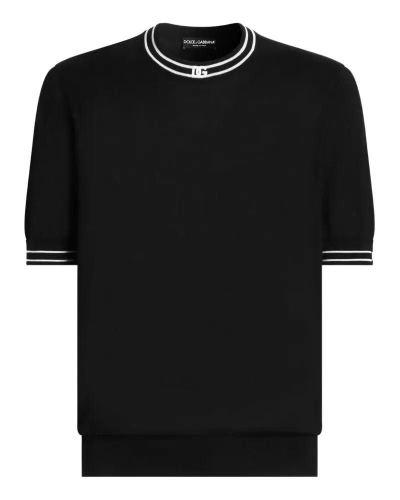 Dolce & Gabbana Seidenpullover - Schwarz Schwarz