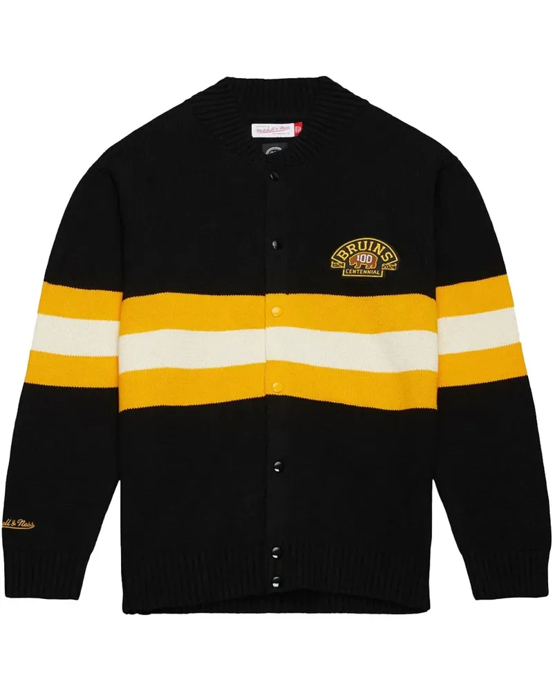 Mitchell & Ness NHL "100th Anniversary Bruins" Cardigan - Schwarz Schwarz