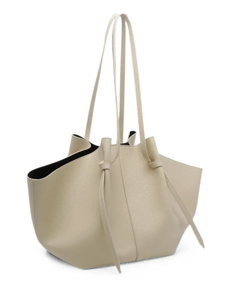 YUZEFI large Mochi leather shoulder bag - Nude Nude