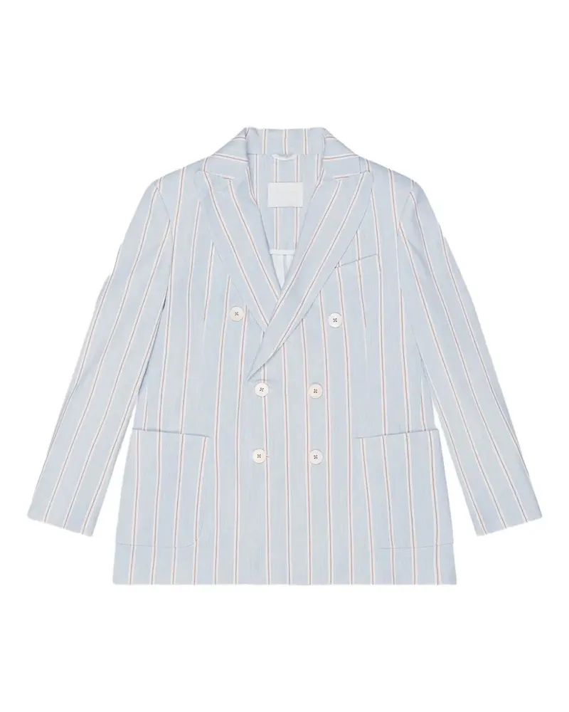 CIRCOLO 1901 striped-pattern double-breasted coat - Blau Blau