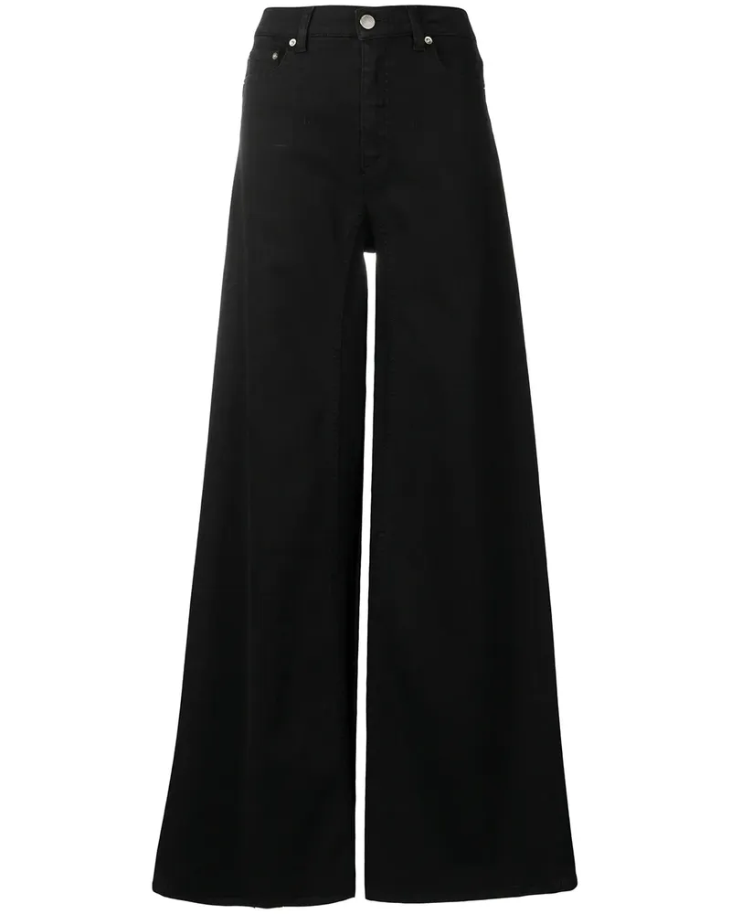 Alberta Ferretti Jeans mit weitem Bein - Schwarz Schwarz