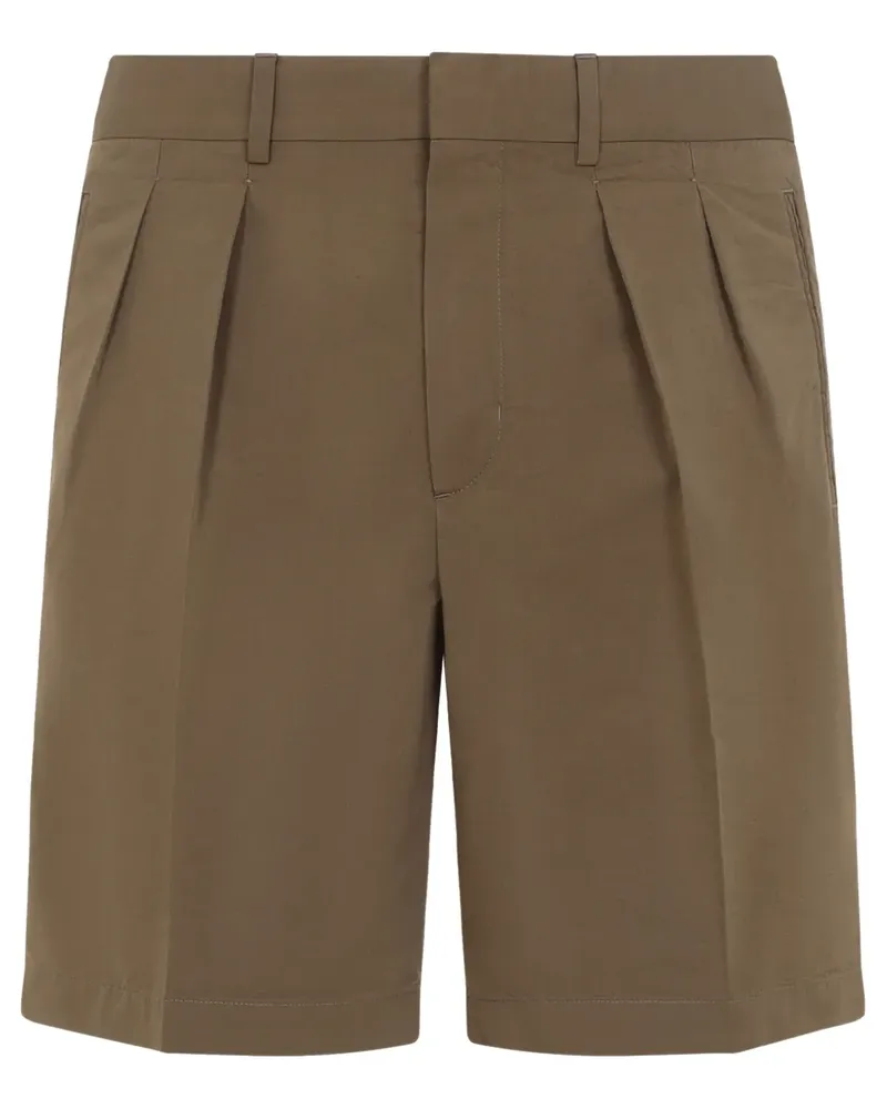 Tom Ford Klassische Popeline-Shorts Braun