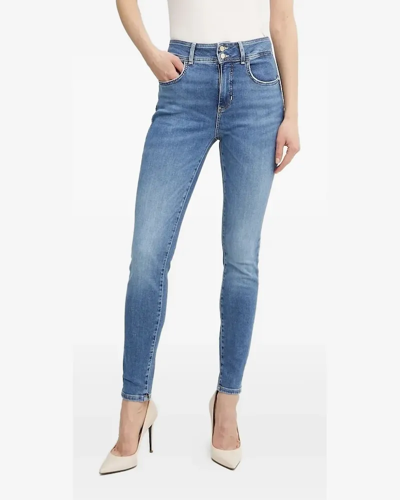 Guess Skinny-Jeans mit Logo-Patch - Blau Blau