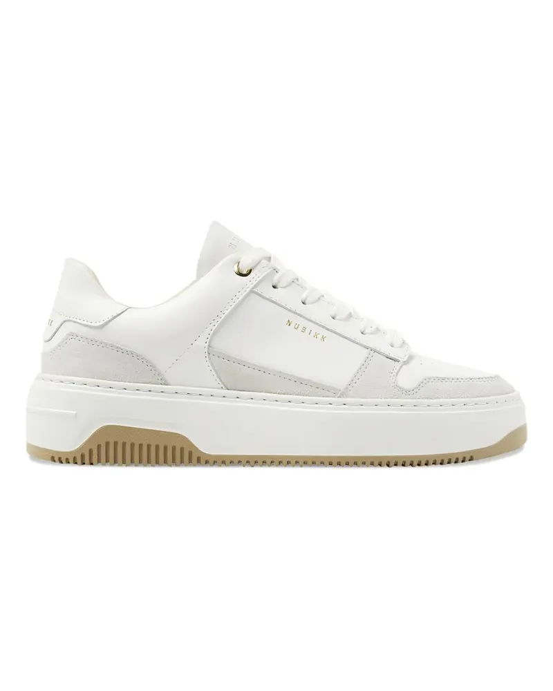 Nubikk Basket Sneakers mit Kontrasteinsätzen - Weiß Weiß