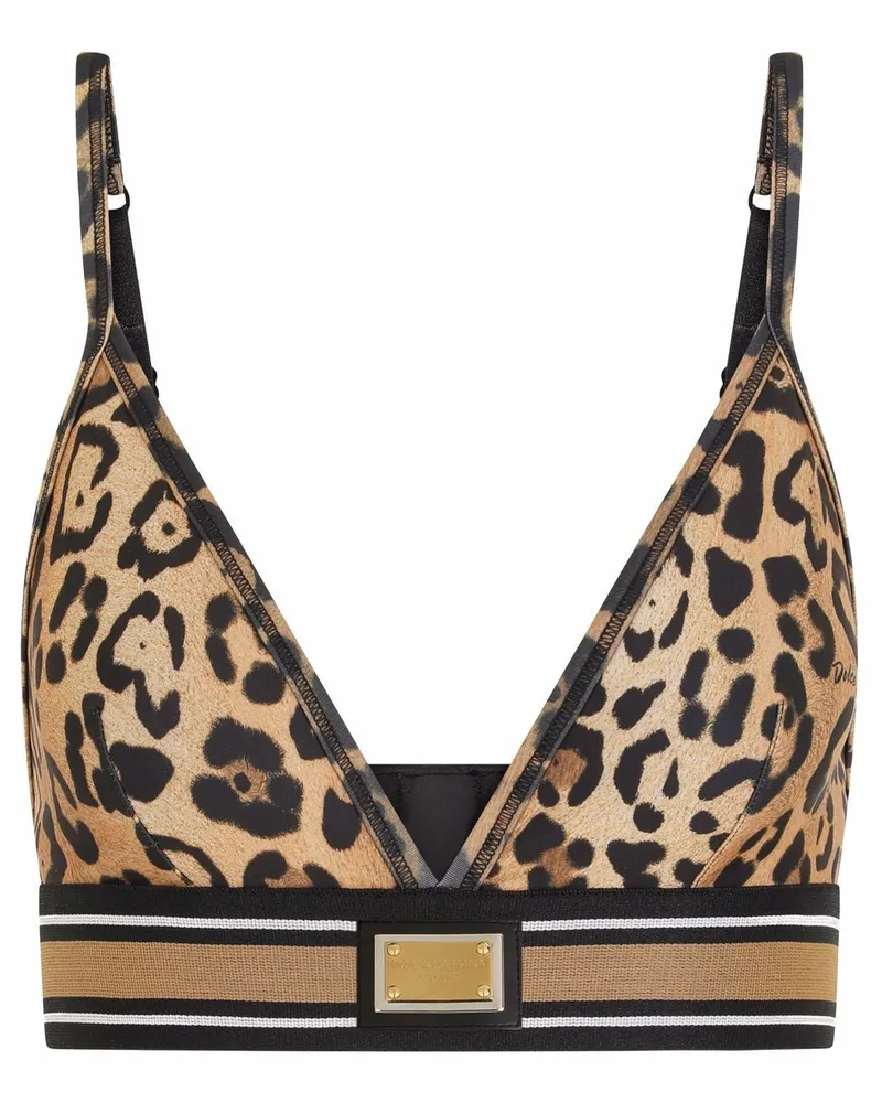 Dolce & Gabbana Bralette mit Leoparden-Print - Braun Braun