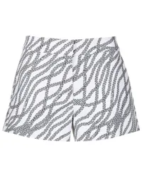 Michael Kors Shorts mit Ketten-Print Weiß