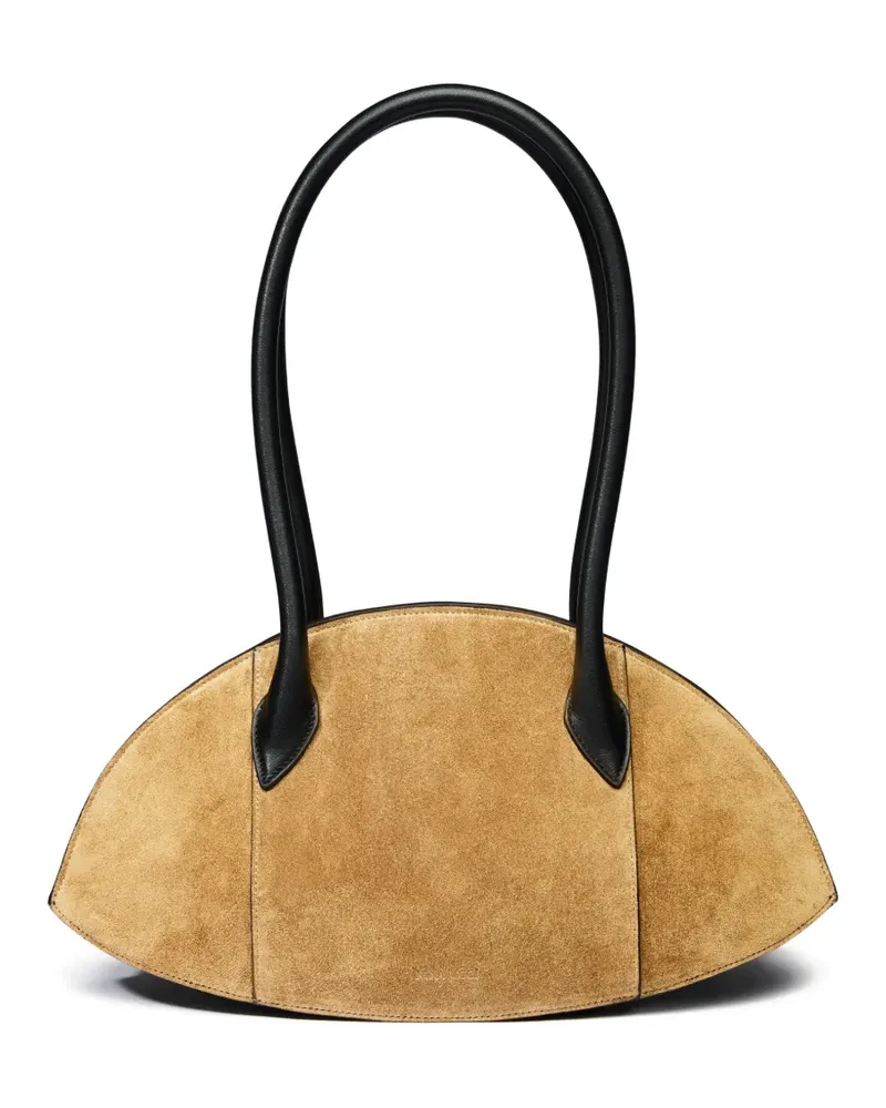 Nina Ricci Mittelgroße Le Bal Wildleder-Schultertasche mit Reißverschluss - Nude Nude