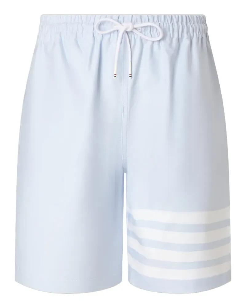 Thom Browne Oxford Bar Rugby-Shorts - Blau Blau