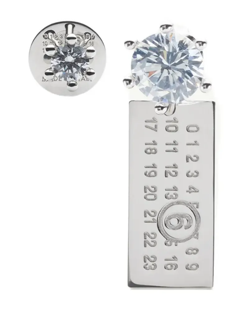 Maison Margiela numeric-charm earrings - Silber Silber