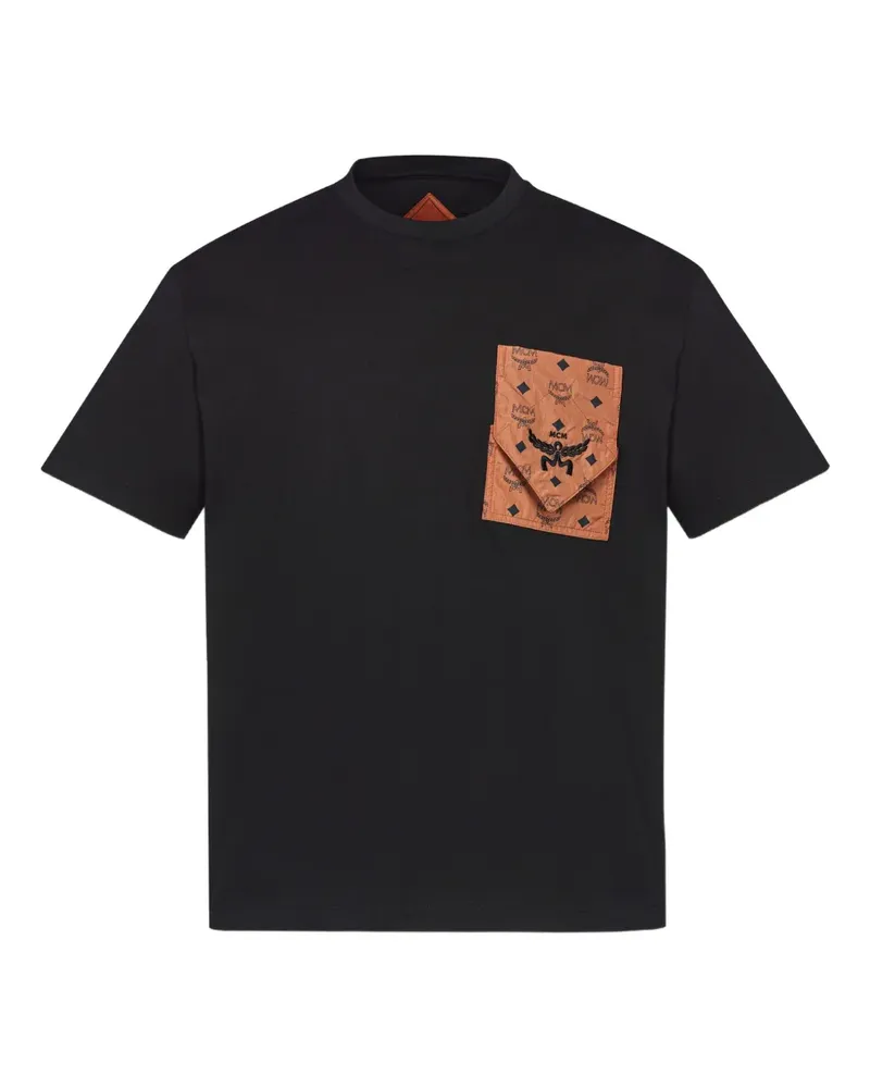 MCM T-Shirt mit Monogramm-Print - Schwarz Schwarz